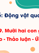 Bài 9. Mười hai con giáp (Sáng tạo - Thảo luận - Ứng dụng)
